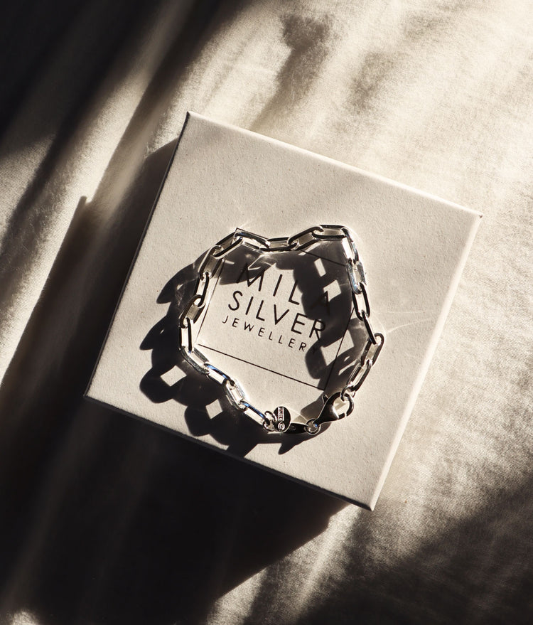 Mila Man Paperclip Chain Bracelet, Men's