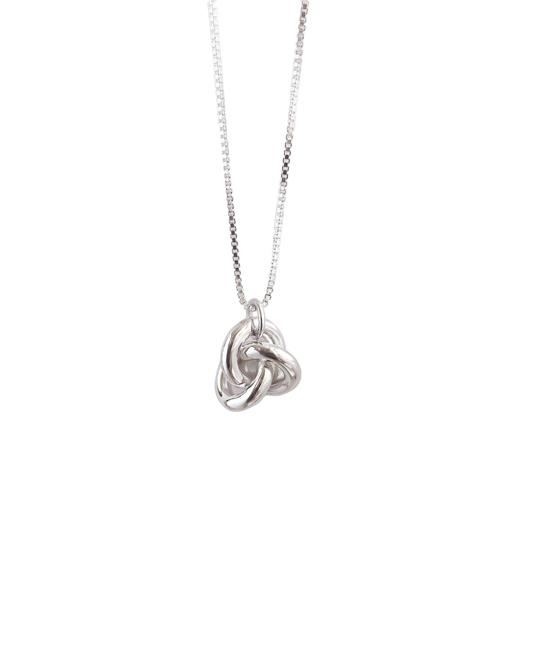 3 in One Medium Knot silver necklace