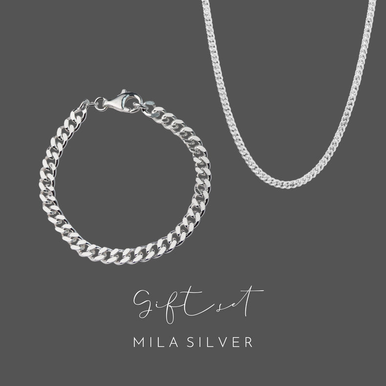 Gift set | Men's jewelry bracelet + necklace Armor chain