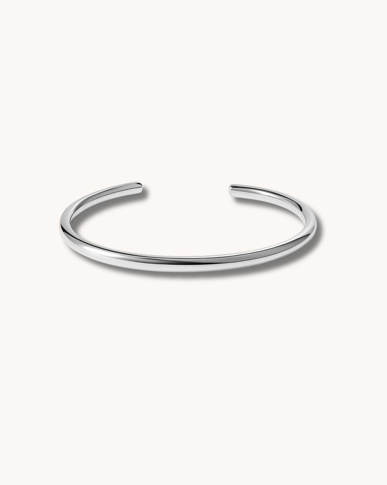 Plain Round Cuff Bracelet Women, Engraving optional