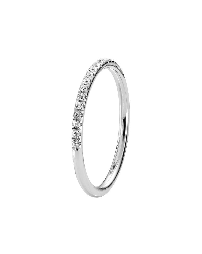 Elise Alliansring 0.27 ct diamantring, Vigselring / Förlovningsring | 18k. vitguld