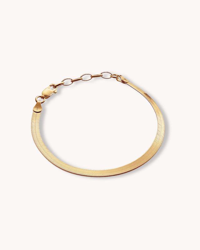 Guldarmband med snake kedja till dam.