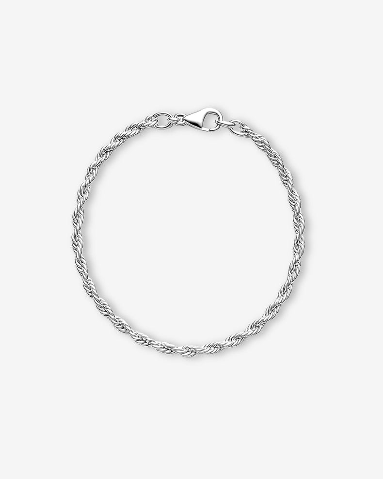 Silverarmband till herr med rep kedja i 925 silver