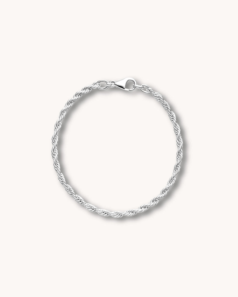 Rope Chain / Cordell Bracelet, silver