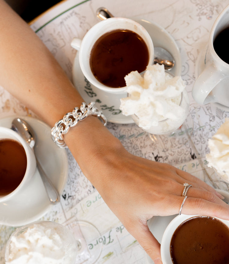 Mega Chunky Curb Chain Bracelet | 925 silver