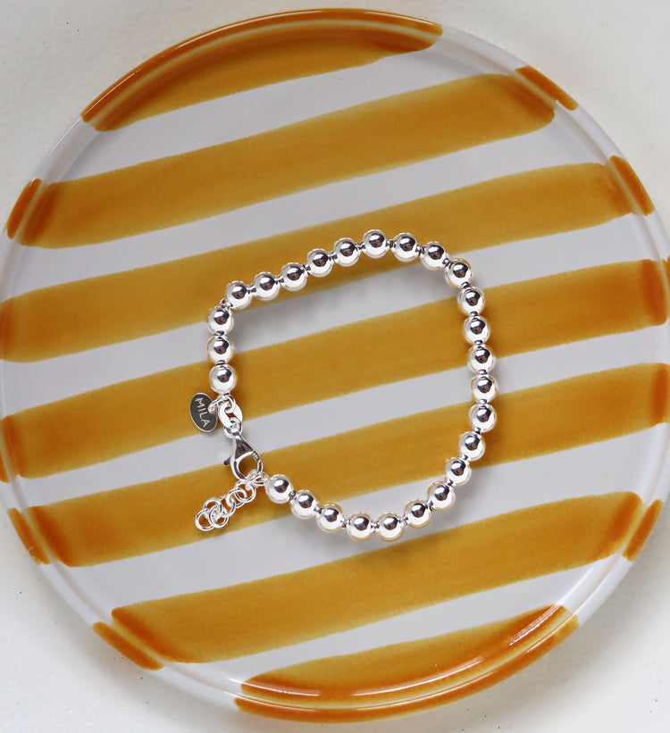 Silver Pearl Bracelet, silver