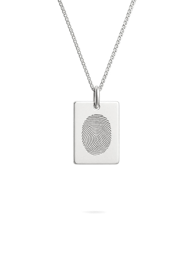 Berlock i 925 silver med eget graverat fingeravtryck.