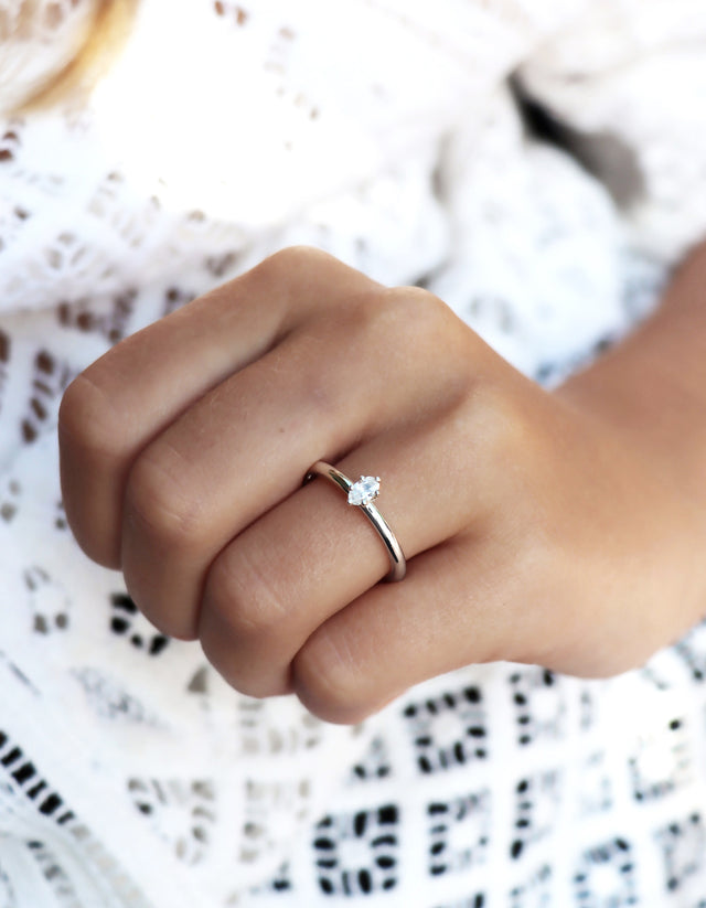 Wedding/Engagement Ring Couple | June + Plain Diamond Ring