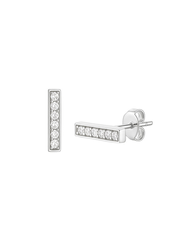 Diamond earrings, bars