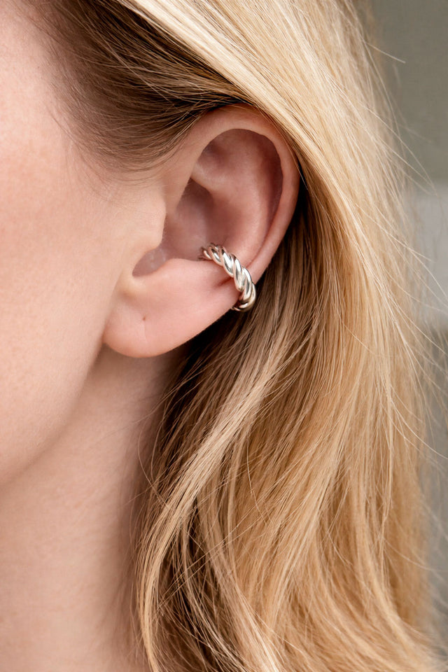 Twisted Chunky Ear Cuff | 925 silver