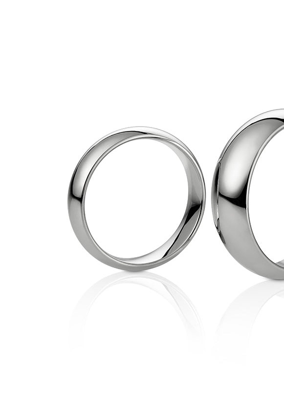 Vigsel/Förlovningsring Herr Silverring, 5 mm, Kupad | 925 silver