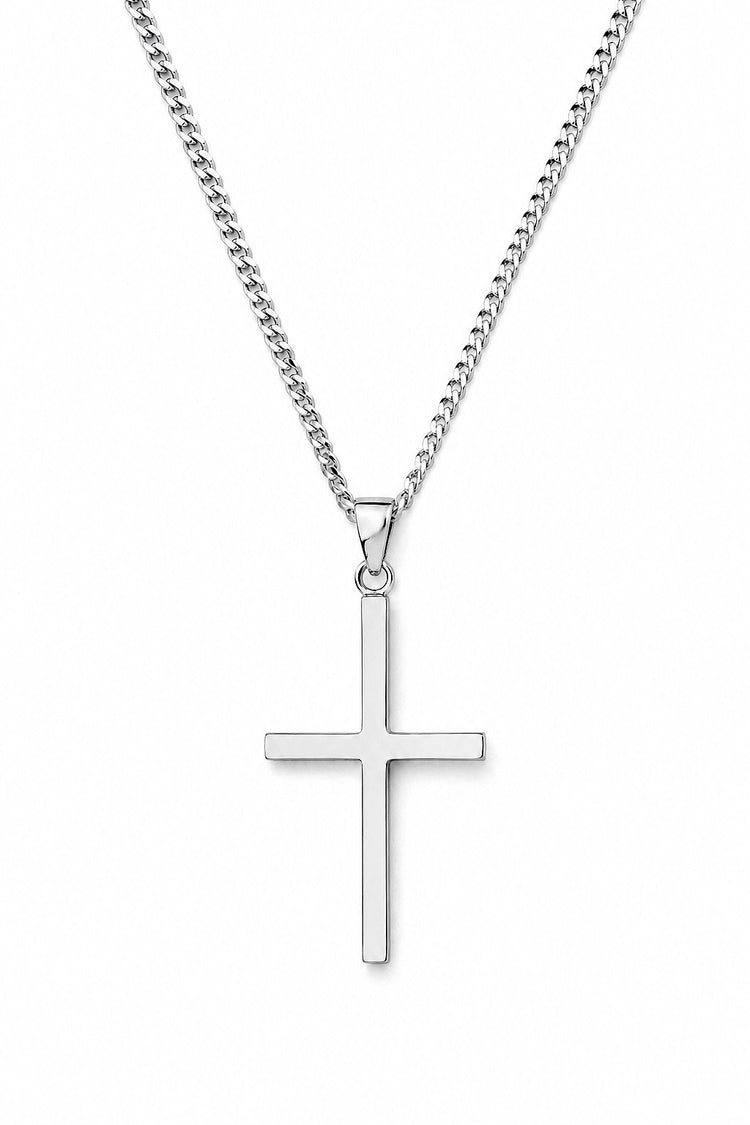 Mila Man Silverkors Halsband herr, Pansarkedja | 925 silver