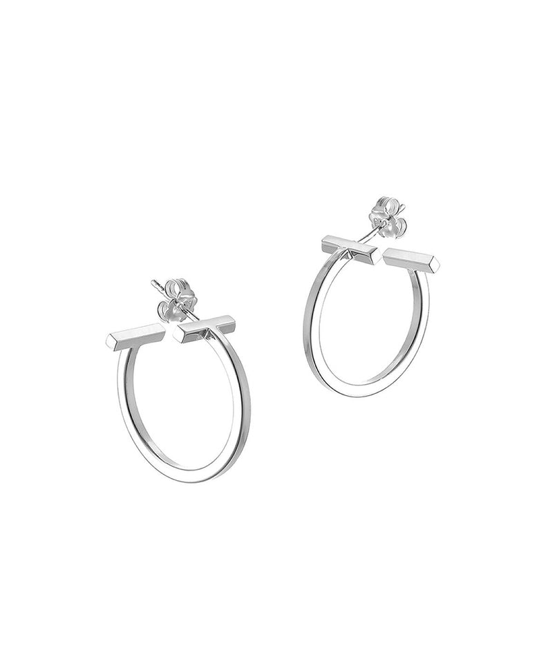 PROMOTION! Rod Hoop earrings, silver