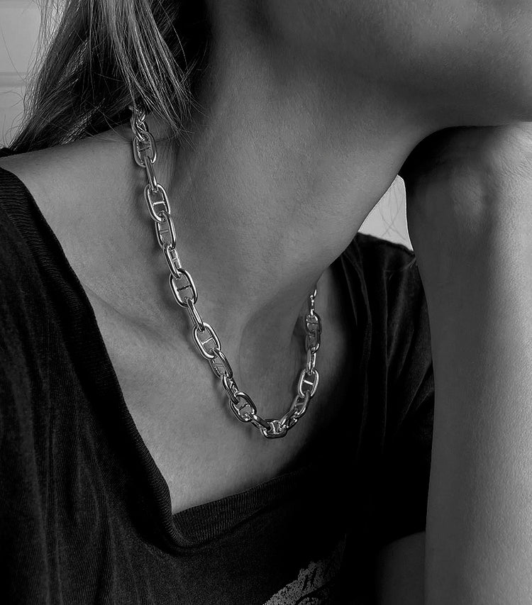 Anchor Chunky Chain Necklace | 925 silver
