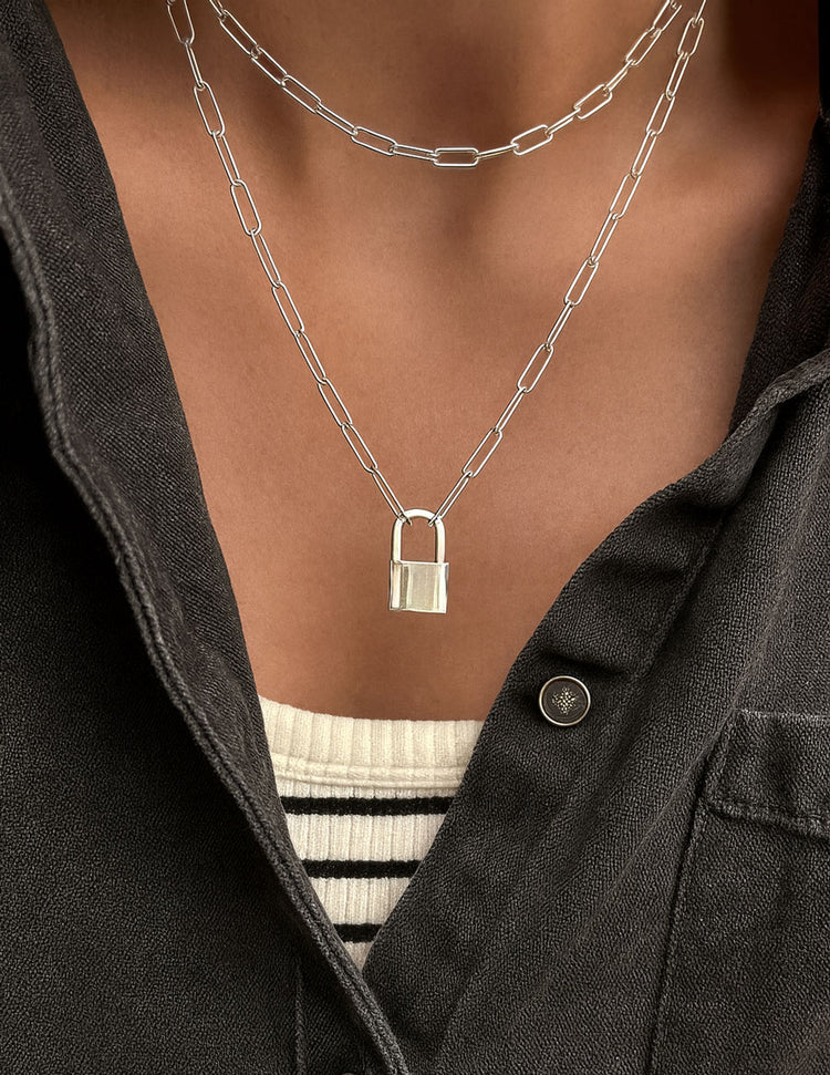 Love Locker Chain Halsband | 925 silver