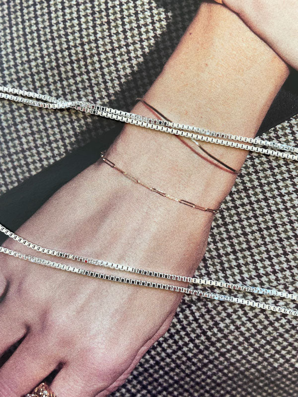 Chain Venezia / Box chain silver, 1.5 mm, 40 cm