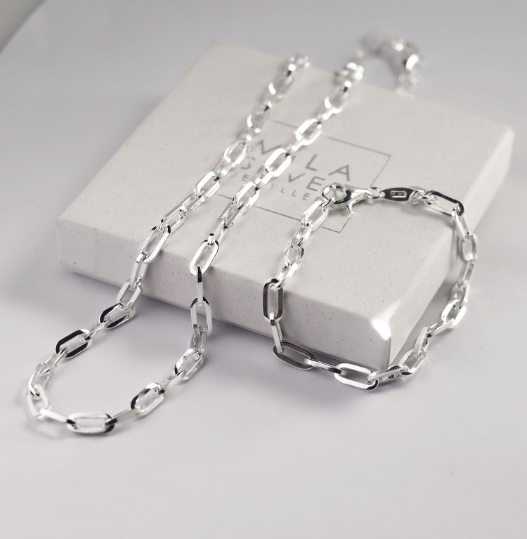 Mila Man Paperclip Chain Bracelet, Men's