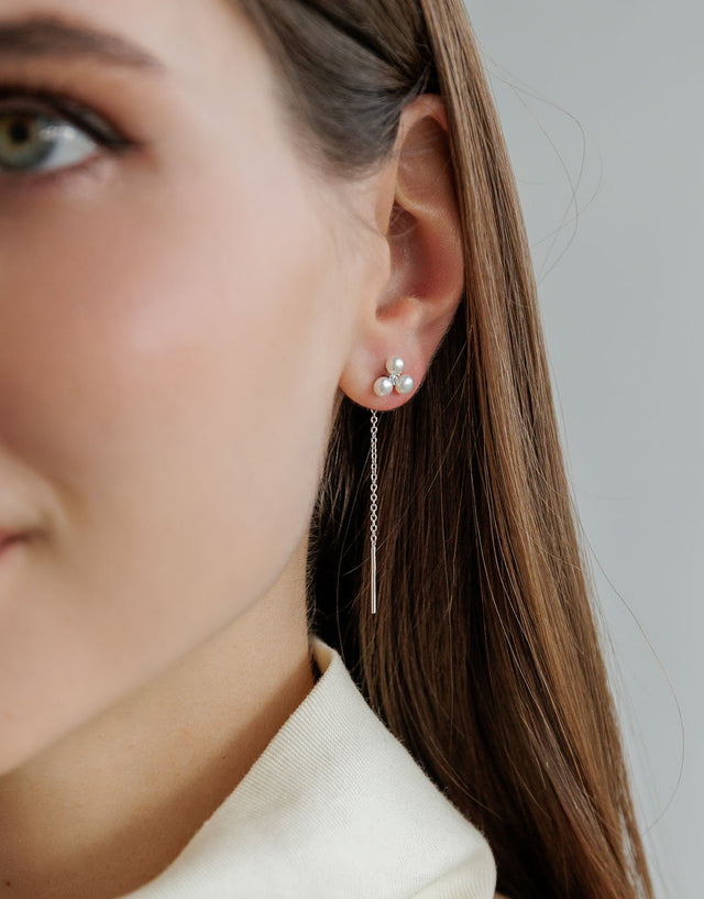 Pearl Flower örhängen | 925 silver