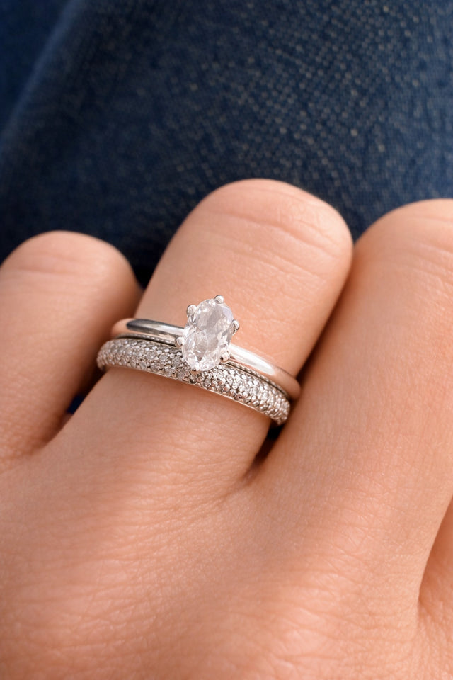 June 0.5 ct Oval Diamond, Solitaire Ring, Wedding/Engagement Ring