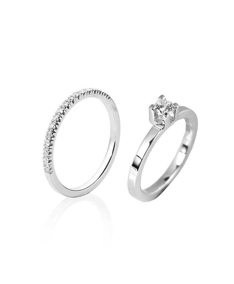 Wedding / Engagement Rings Couple, Sienna + Monet Diamond Rings