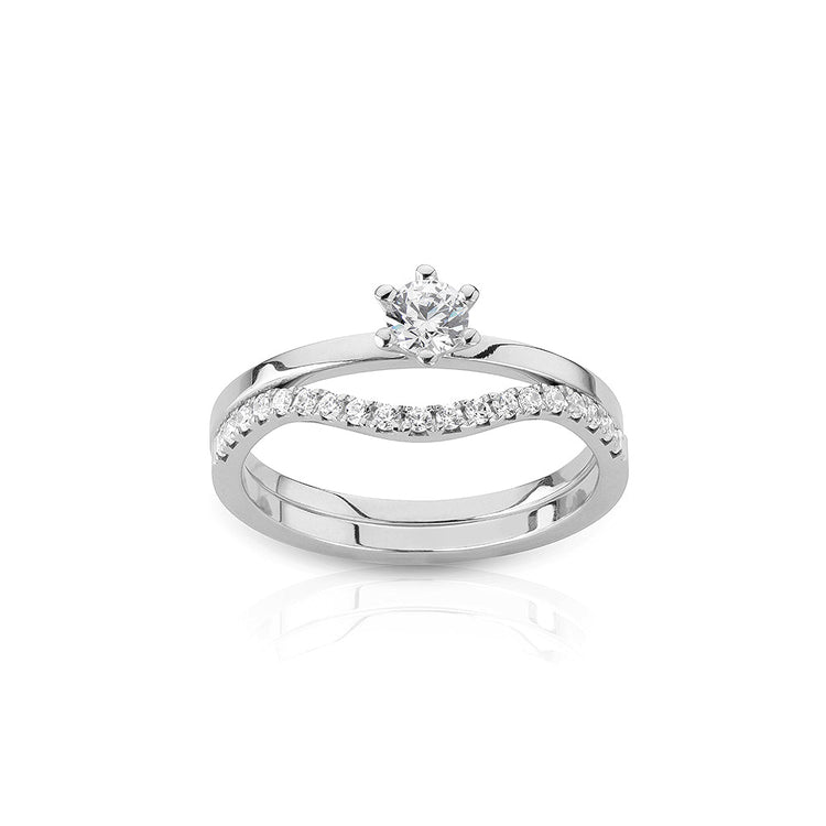 Line Alliance Ring 0.3 ct Diamonds, Wedding Band / Engagement Ring