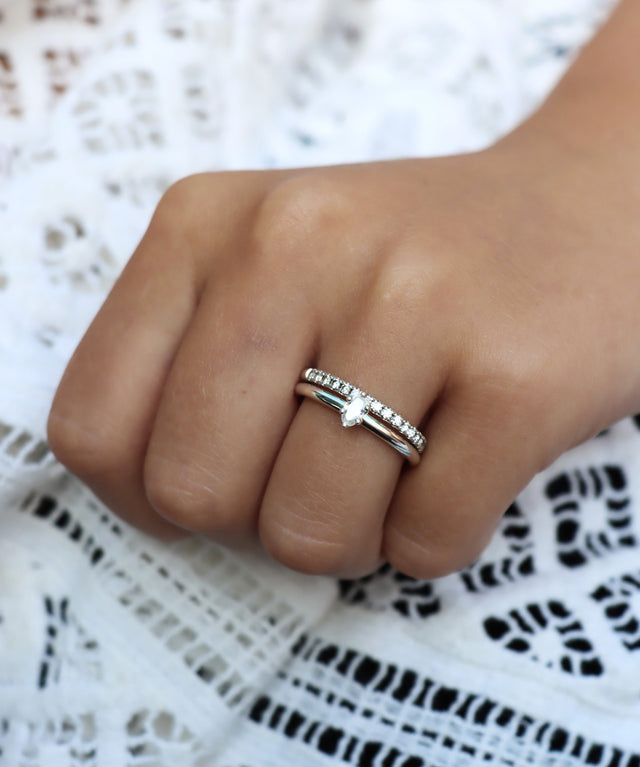 Wedding / Engagement Rings Couple, June + Elise Diamond Ring