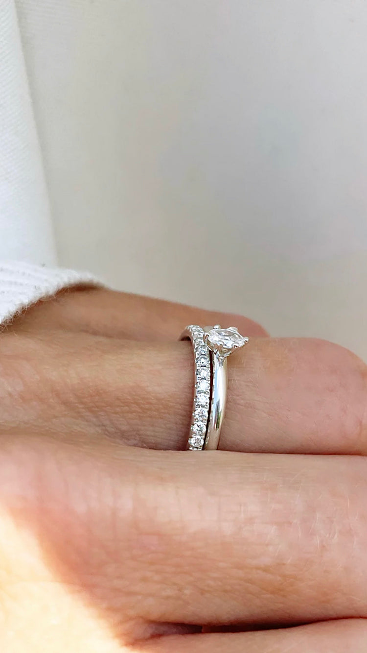 Wedding / Engagement Rings Couple, June + Elise Diamond Ring