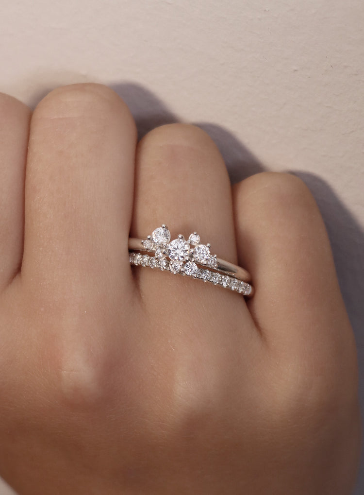 Celine Wedding / Engagement Ring, Diamonds Nest 0.36 ct