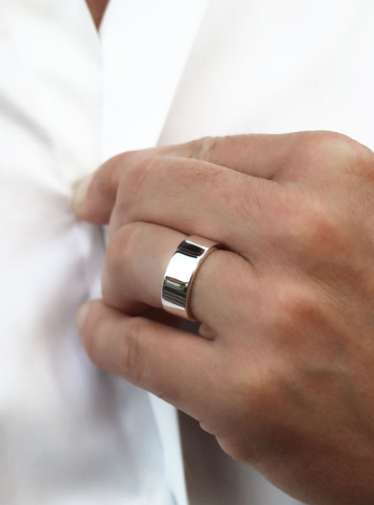 Julie 0.25 ct + Plain silver ring 7 mm | Wedding / Engagement rings, pair