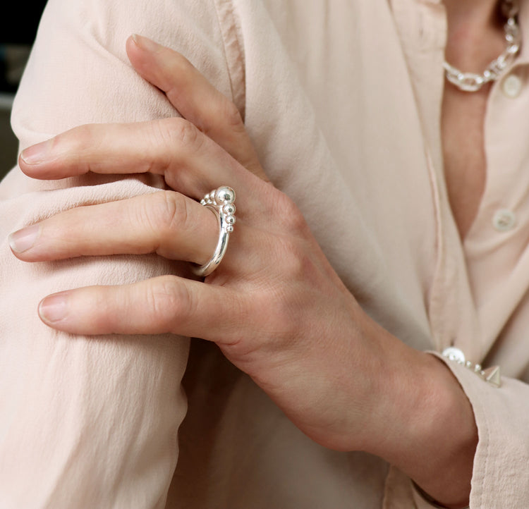 SALE Noomi Band Silver Ring, Large