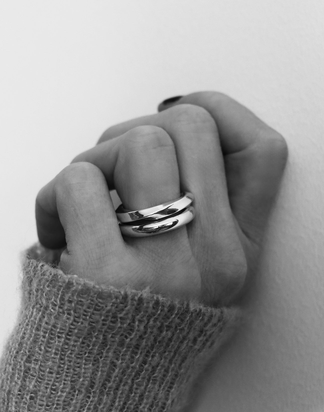 Mila Combo Twisted, 4 mm ring | 925 silver
