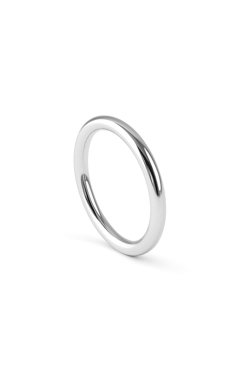 plain silver ring, 2 mm, rund