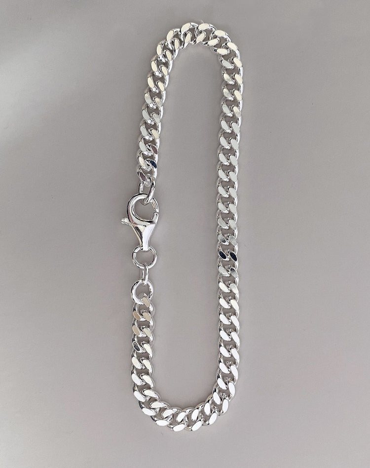 Silverarmband till herr med 5 mm bred pansarkedja i 925 silver