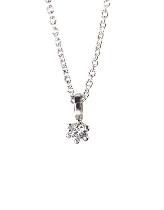 Silverhalsband med diamant