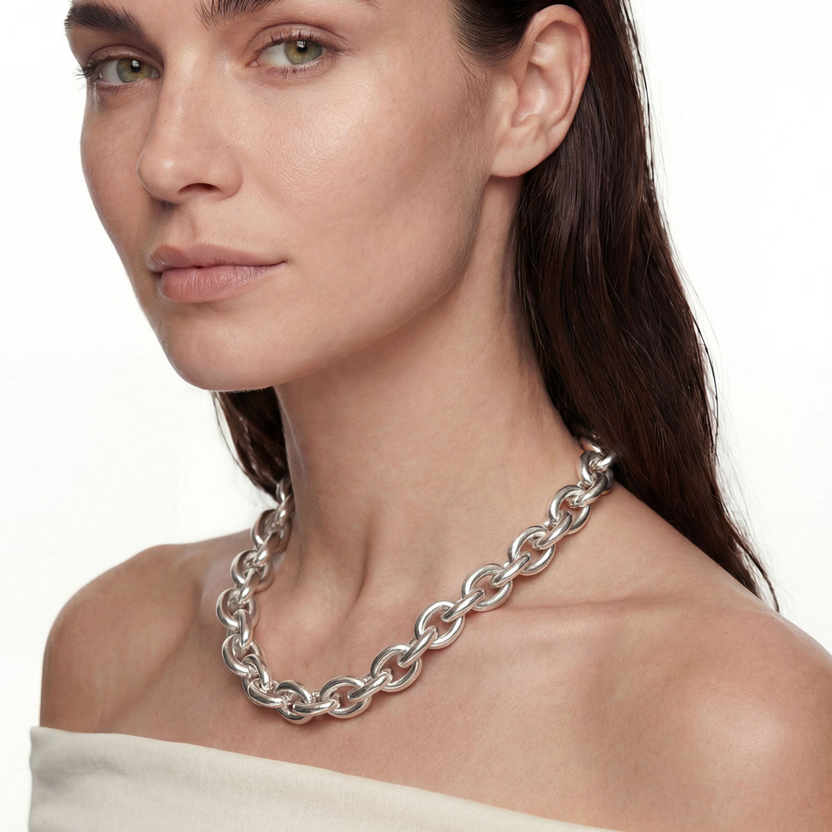 Chunky Chains | Large Sterling silver necklace and bracelet – Mila Silver