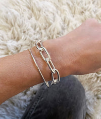 Chunky Chain Paperclip bracelet | 925 silver