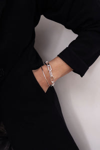 Chunky Chain Paperclip bracelet | 925 silver
