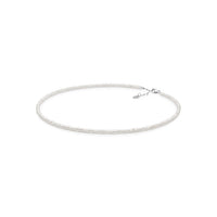 Pärlhalsband med små vita pärlor. Kort choker halsband. 