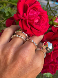 Bubble Silver ring 4 mm | 925 silver