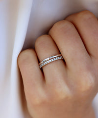 Engagement ring Round, shiny | 925 silver