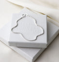Silverarmband med box kedja. 