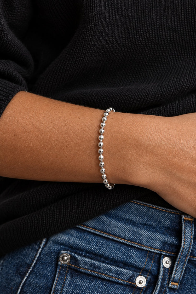 Bubble Chain Bracelet | Ball chain 4 mm | 925 silver