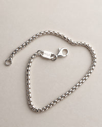 Kedjearmband till herr med box kedja i 925 silver