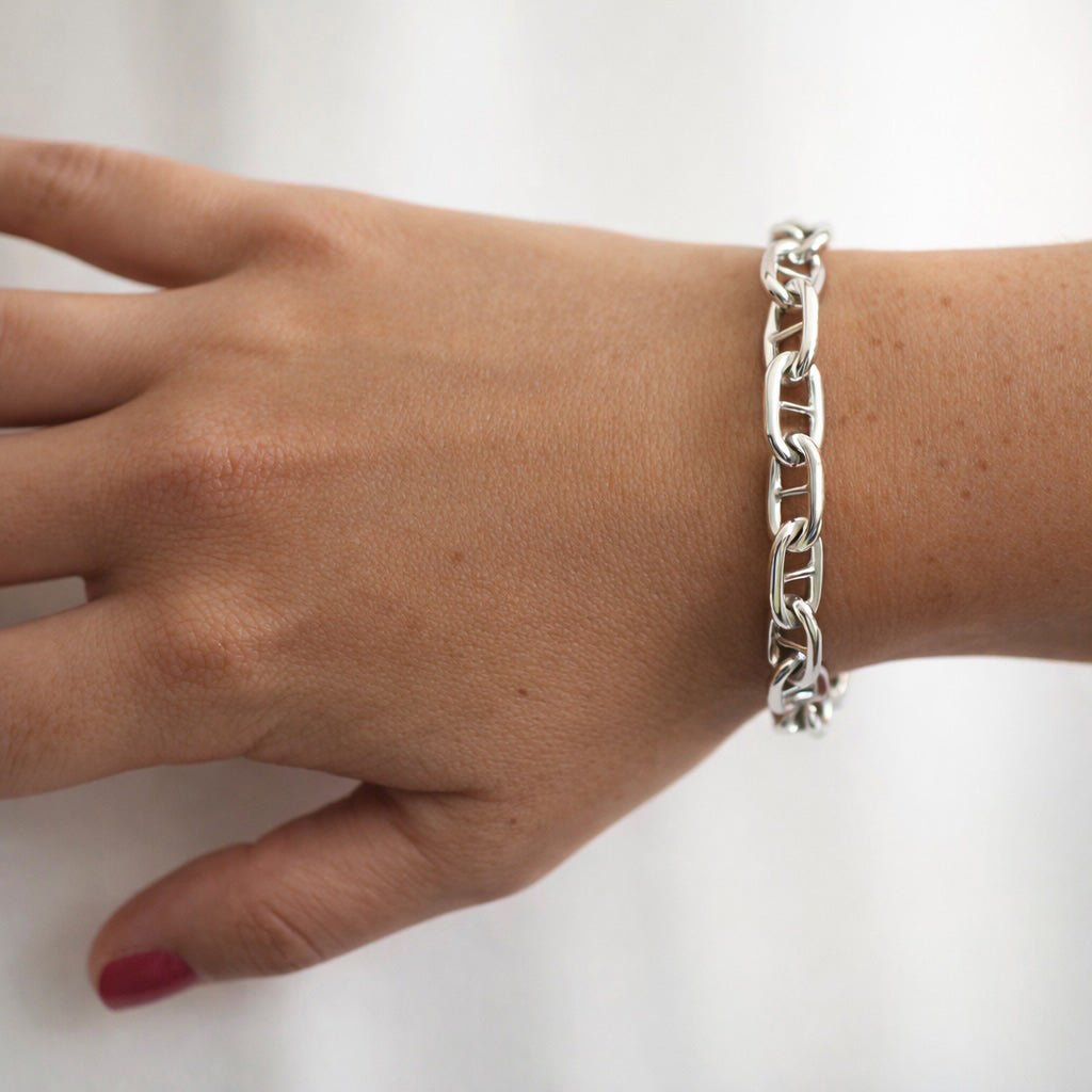Anchor Chunky Chain Bracelet | 925 Sterling Silver – Mila Silver