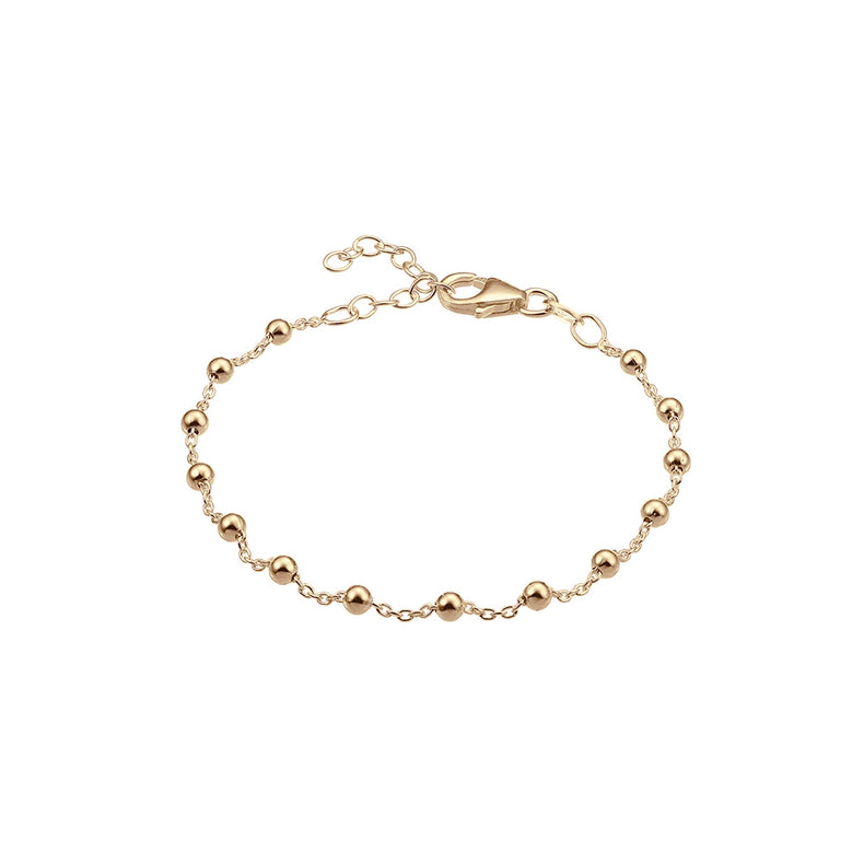 smalt guldarmband med små kulor