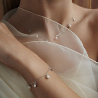 Pearl Crystal Charm Bracelet