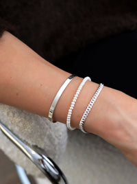 Curb Chain Bracelet for Women, 4 mm | 925 Silver