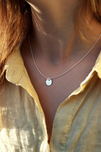 Letter necklace silver, Engraved letter A-Ö, Writing style