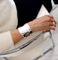 Curved Cuff bracelet | 925 silver