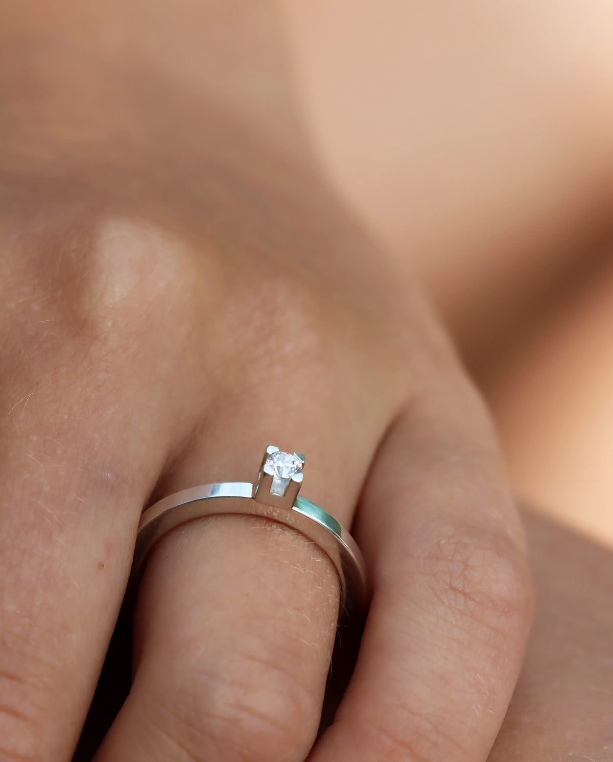 最終お値下げ【試着のみ】Jproducts K10 Diamond ring Monet diamond ring | Silver ring with 0.10 ct diamond. – Mila Silver